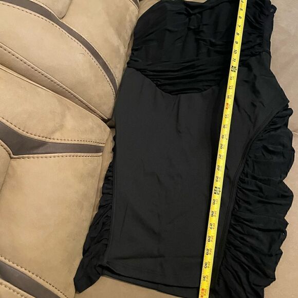 NWT plus Size Formal / Party/ Sexy Black Dress Ruched Sheer - Picture 8 of 10